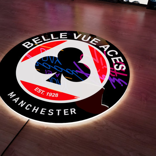 Belle Vue Speedway Logo LED Wall light