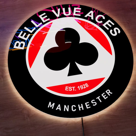 Belle Vue Speedway Logo LED Wall light