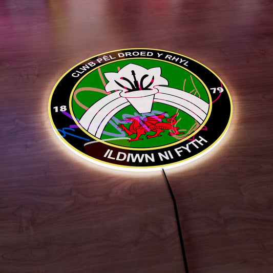 C.P.D. Y Rhyl 1879 Logo LED Wall light