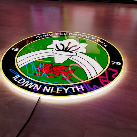 C.P.D. Y Rhyl 1879 Logo LED Wall light