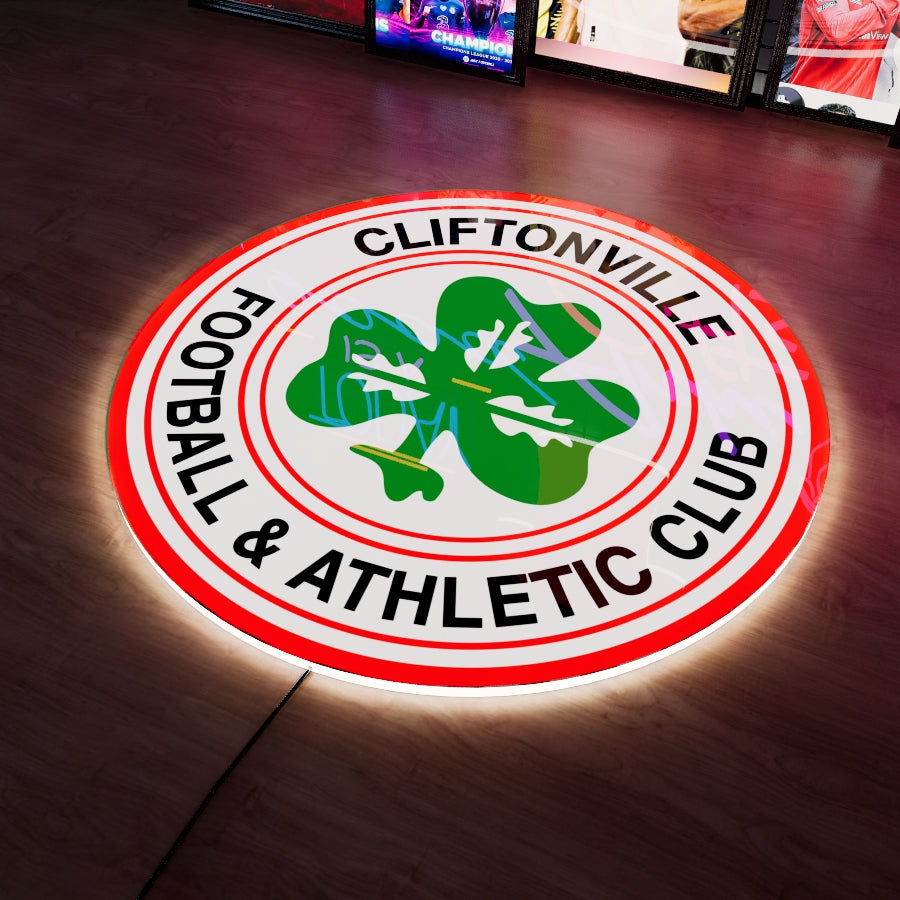 Cliftonville FC Logo LED Wall light