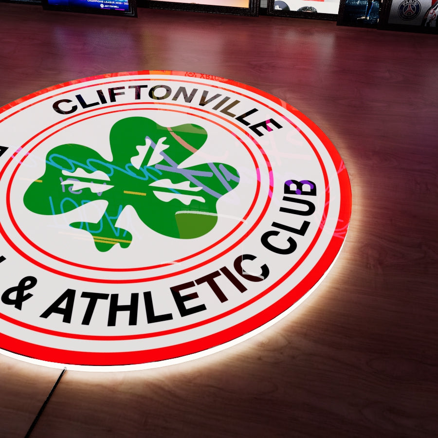 Cliftonville FC Logo LED Wall light