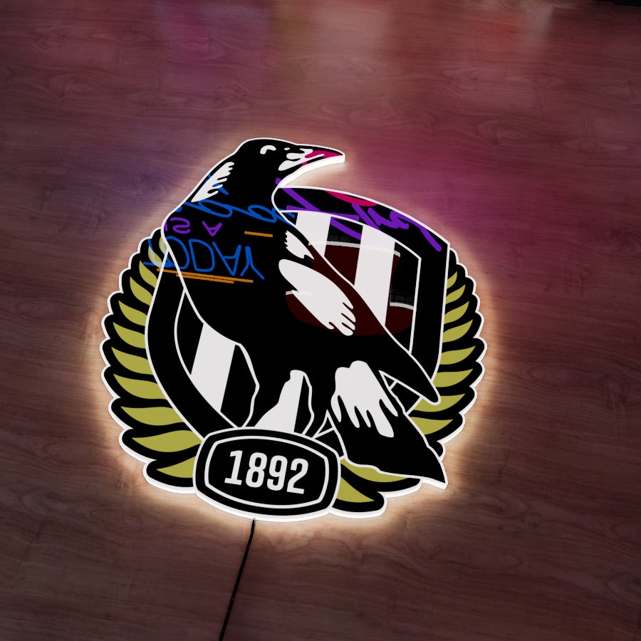 Collingwood Logo LED Wall light