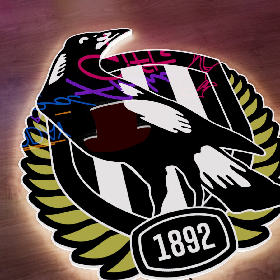 Collingwood Logo LED Wall light