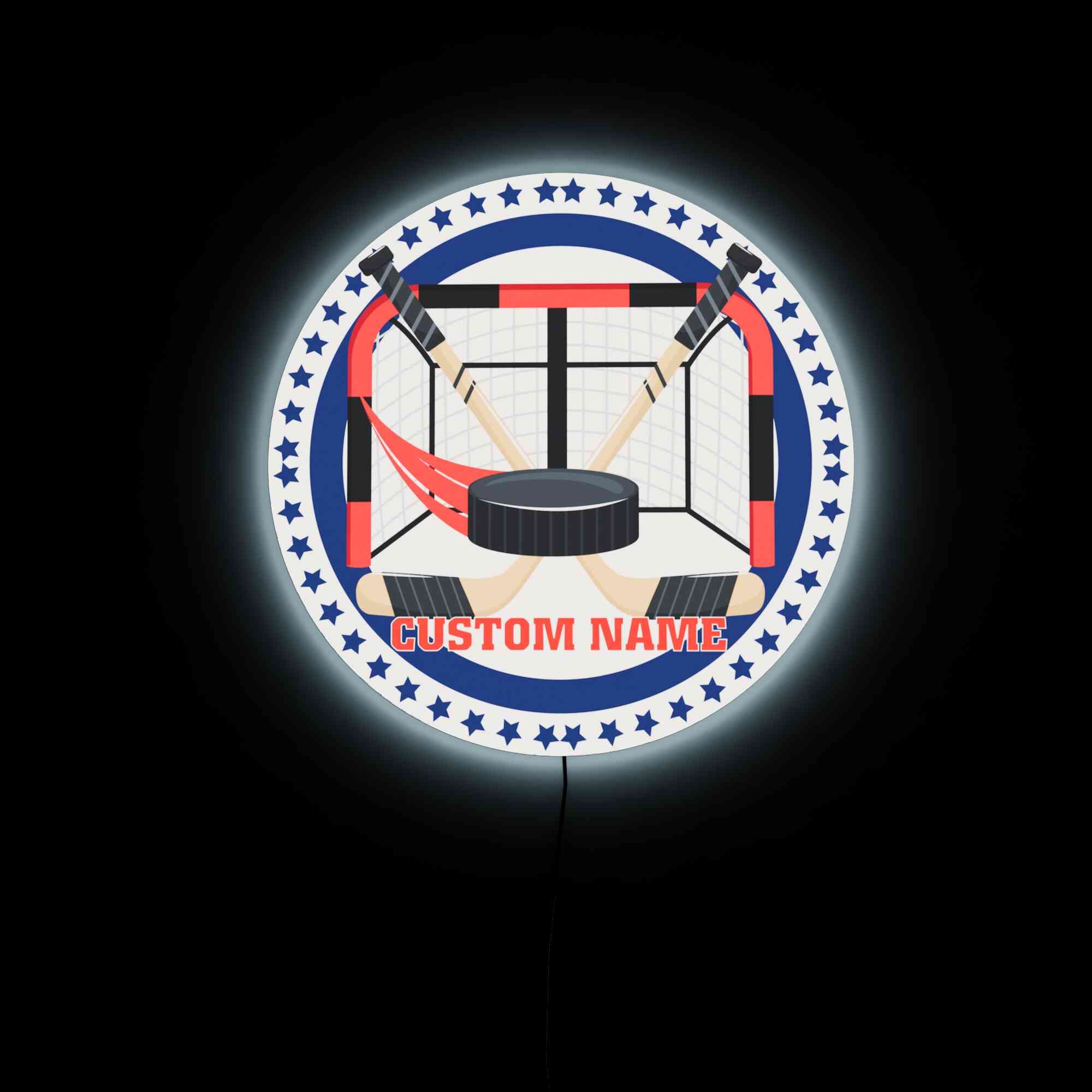 Customized Hockey Ice Sign Wall LED 15 inches