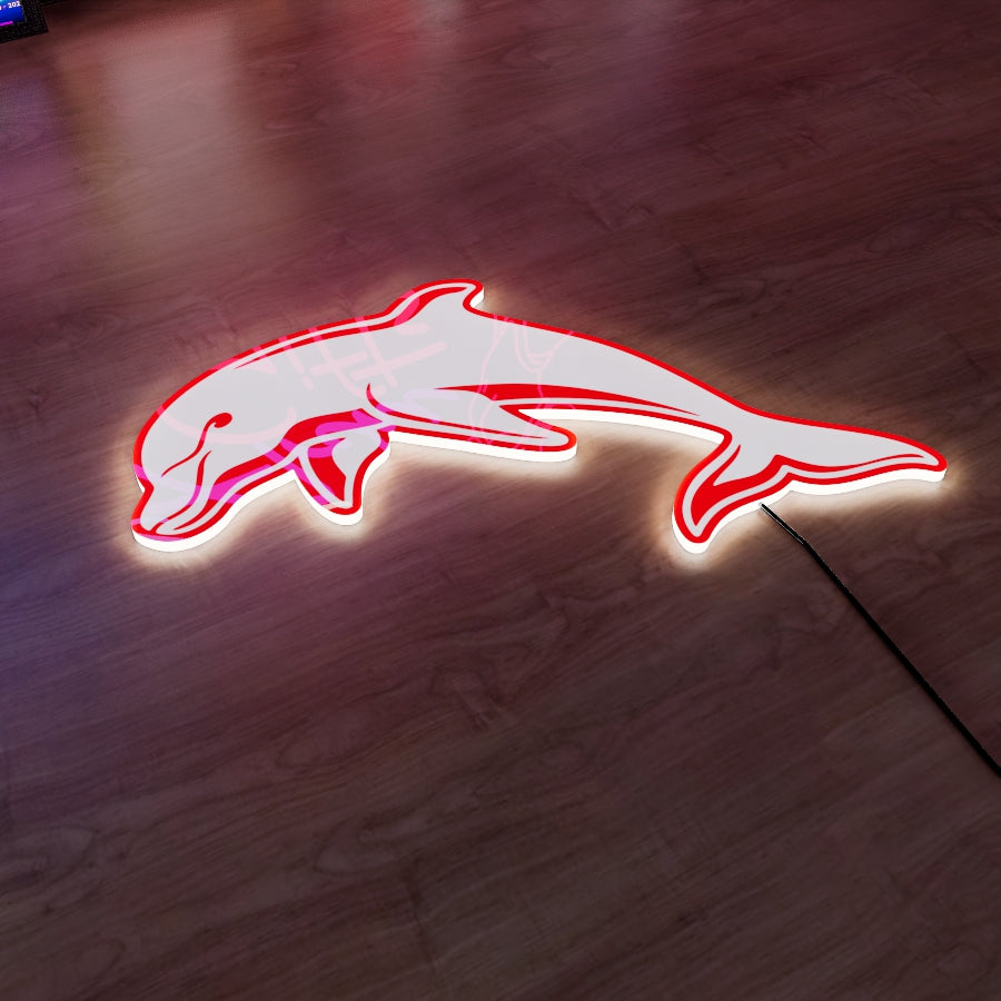 Dolphins Logo LED Wall light