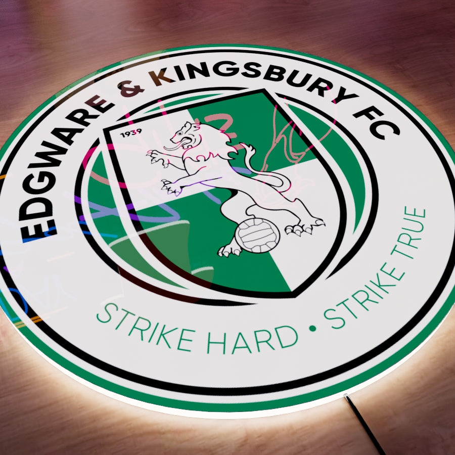 Edgware & Kingsbury FC Logo LED Wall light