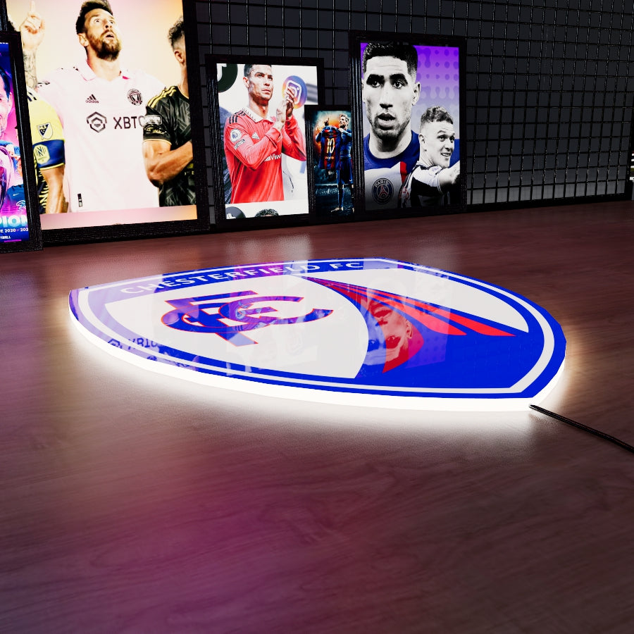 Chesterfield FC Logo LED Wall light
