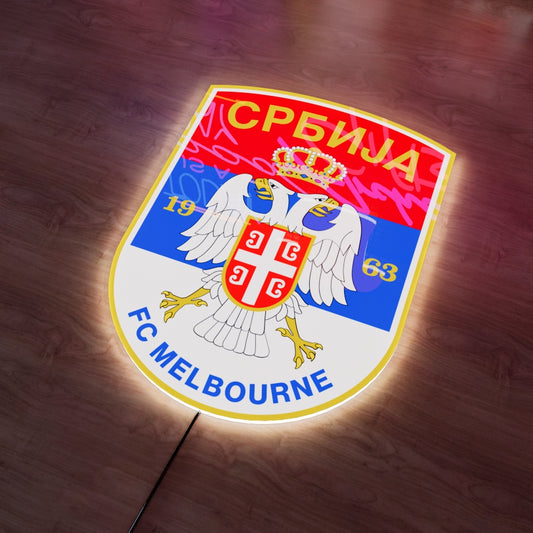 FC Melbourne Srbija Logo LED Wall light