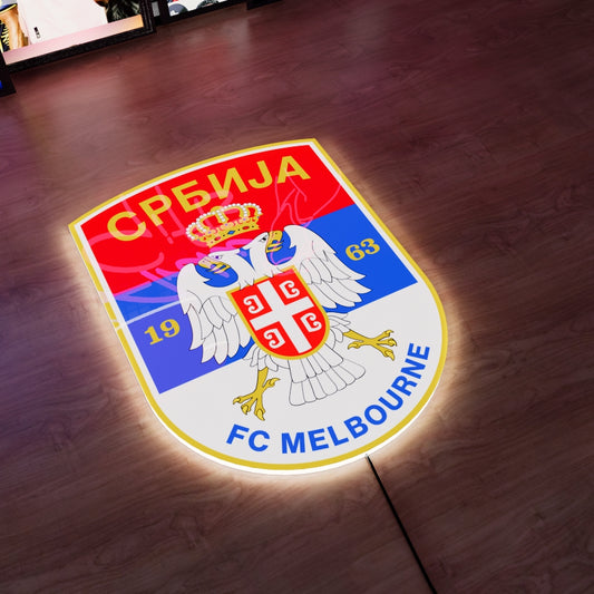 FC Melbourne Srbija Logo LED Wall light