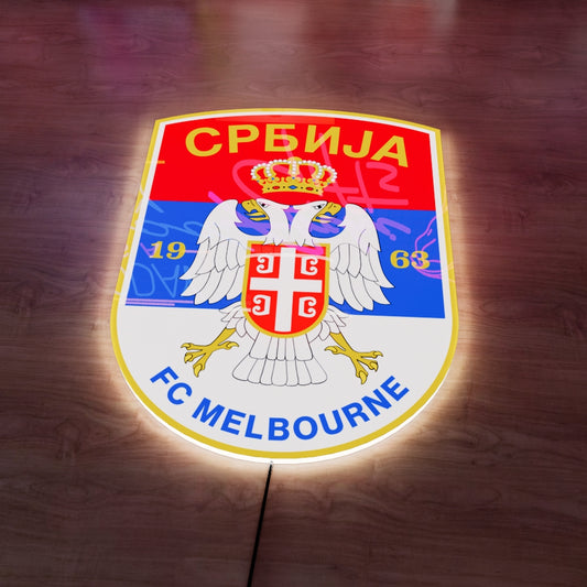 FC Melbourne Srbija Logo LED Wall light