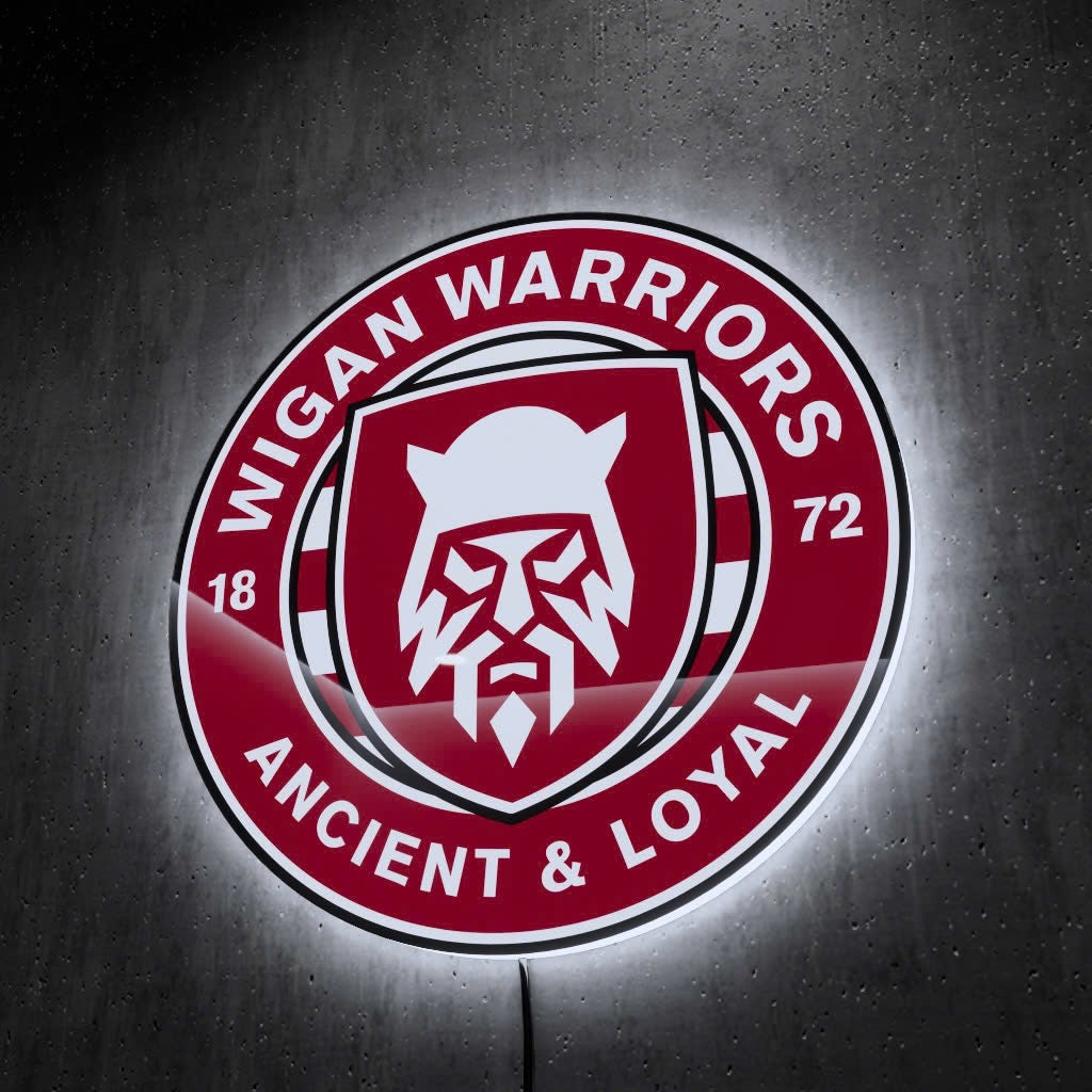 Wigan Warriors badge LED Wall light