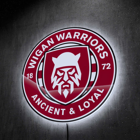 Wigan Warriors badge LED Wall light
