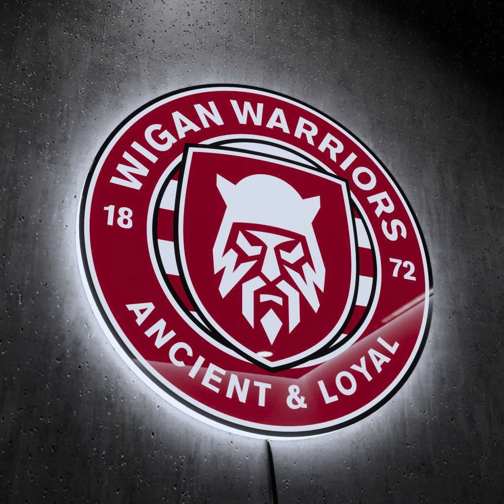 Wigan Warriors badge LED Wall light