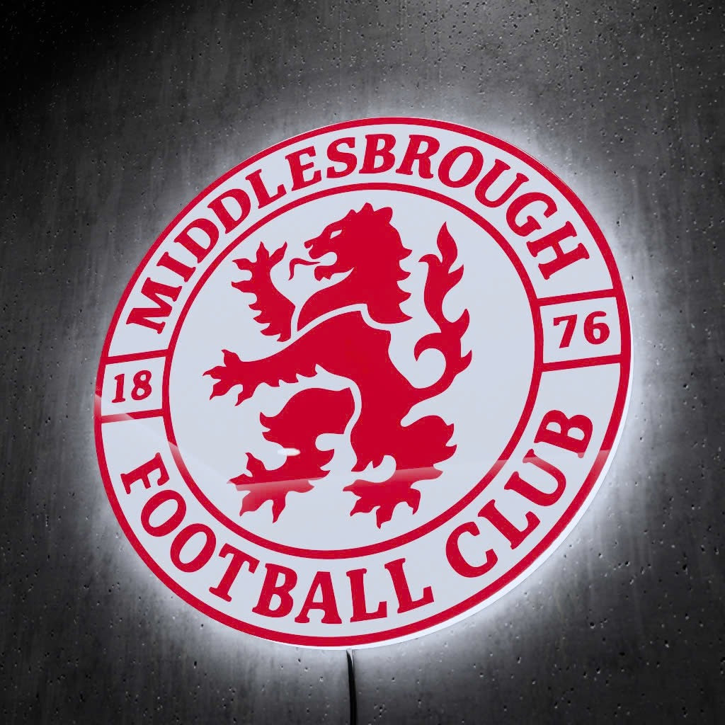 Middlesbrough FC new badge LED Wall light