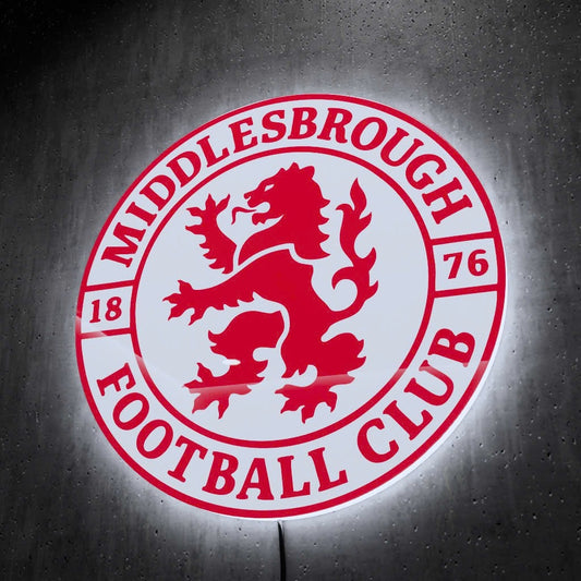 Middlesbrough FC new badge LED Wall light