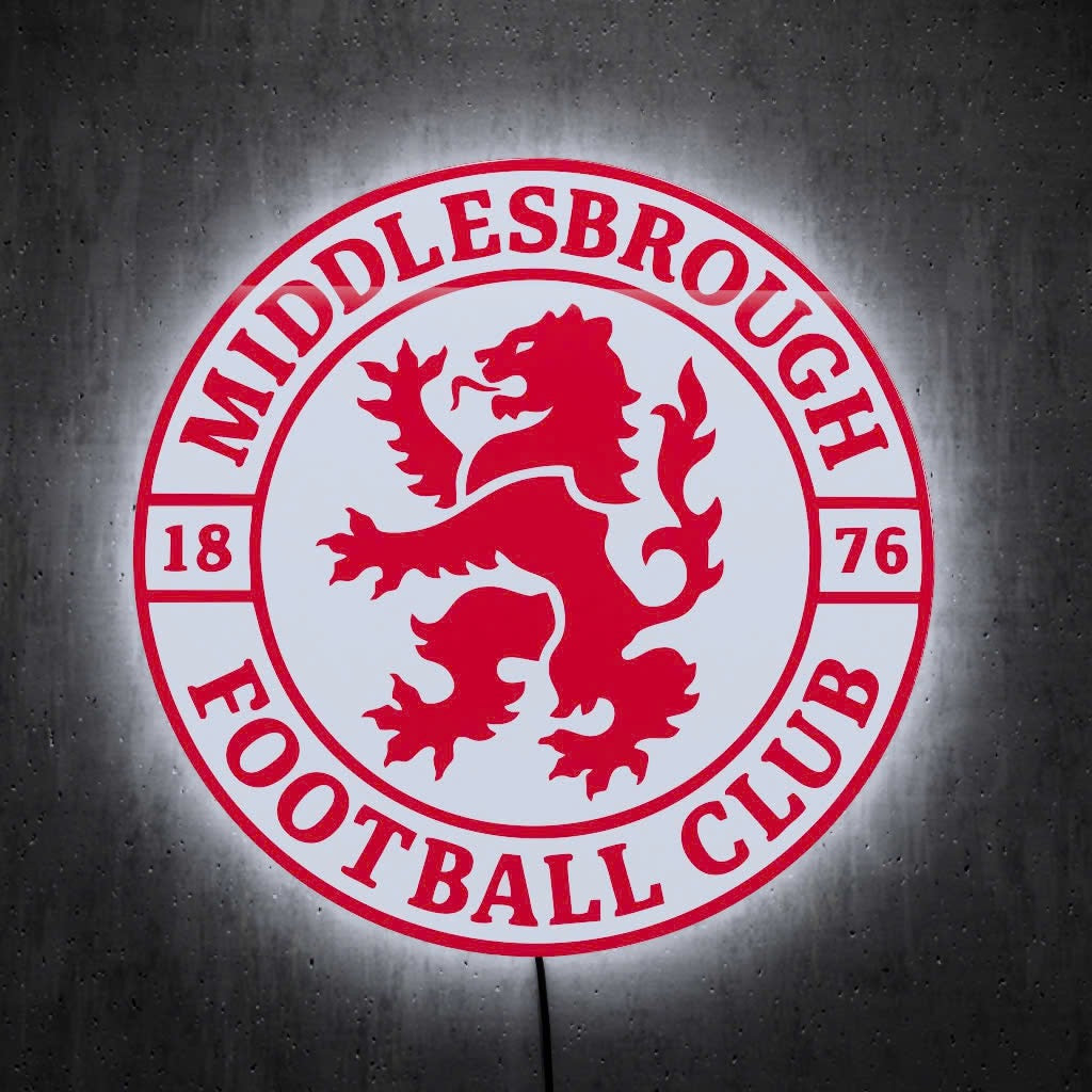 Middlesbrough FC new badge LED Wall light