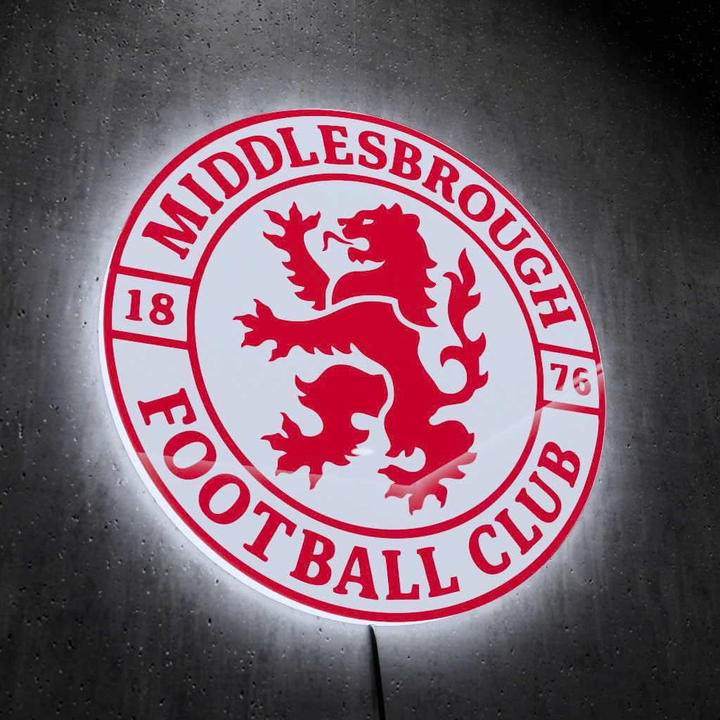 Middlesbrough FC new badge LED Wall light