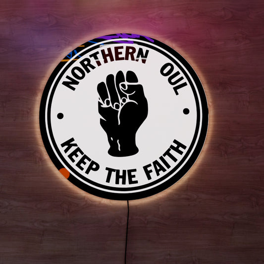 NORTHERN SOUL Logo LED Wall light