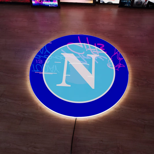 S.S.C. Napoli FC Logo LED Wall light