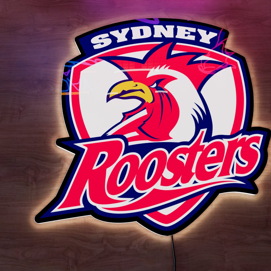 Sydney Roosters Logo LED Wall light