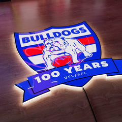 Western Bulldogs 2 Logo LED Wall light