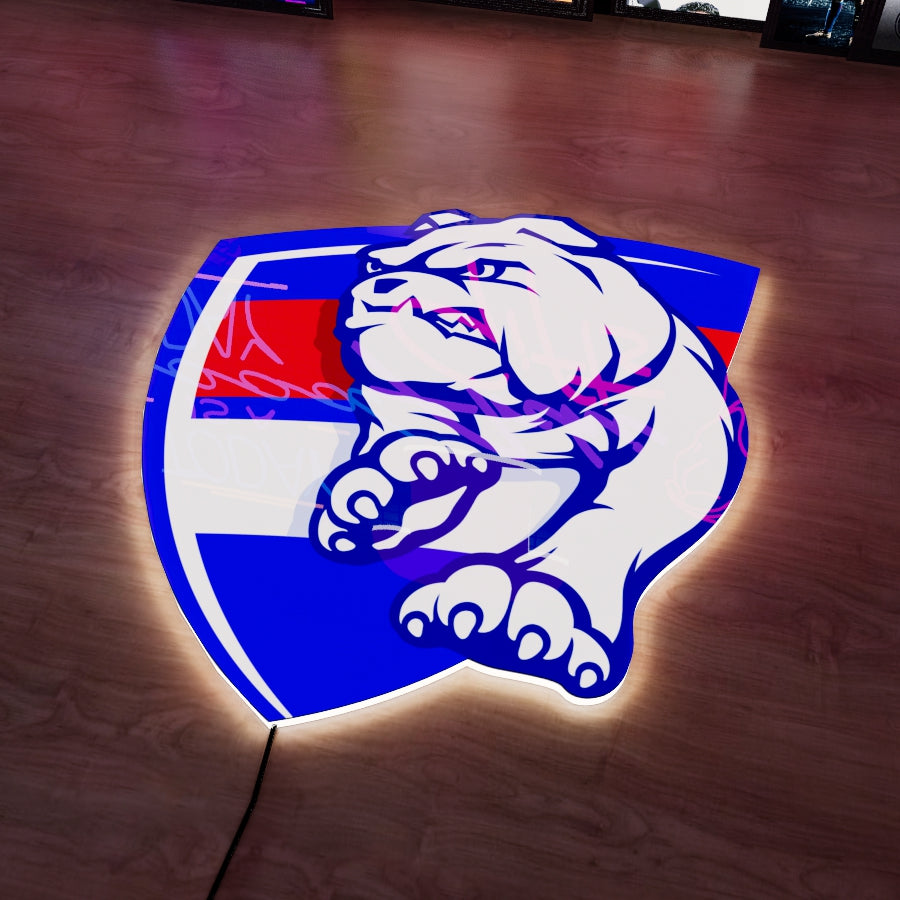 Western Bulldogs 1 Logo LED Wall light