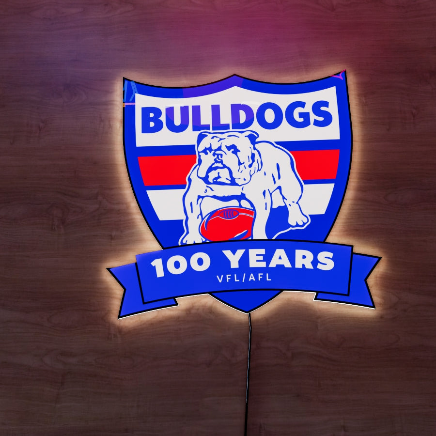 Western Bulldogs 2 Logo LED Wall light