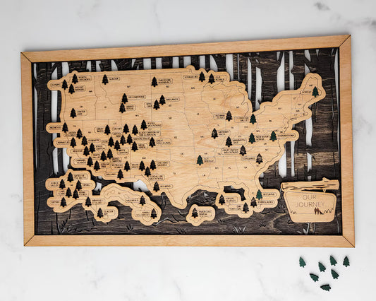 National Parks Map, Gift for Travelers, US National Parks Map