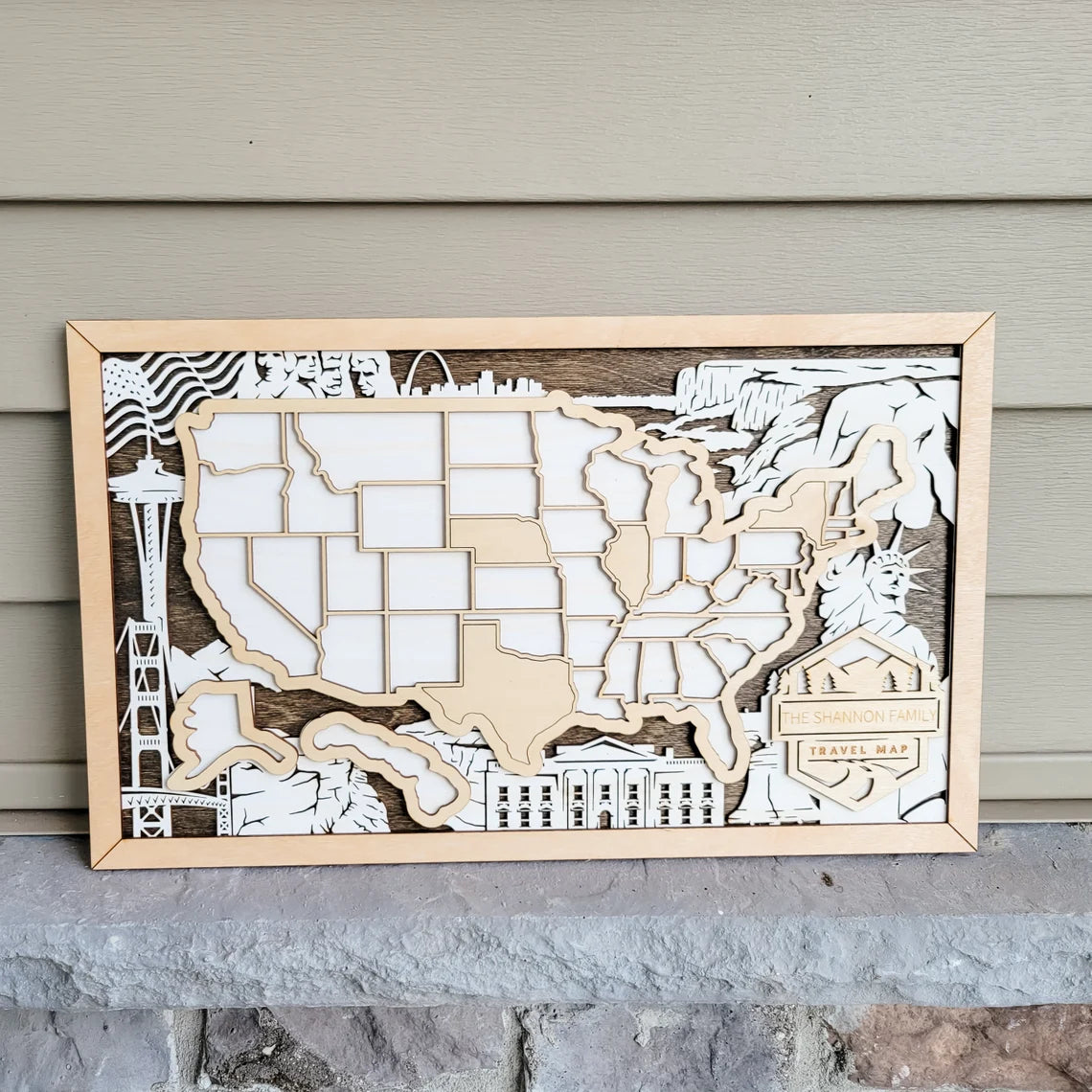 United States Map, Gift for Travelers, US Map Checklist