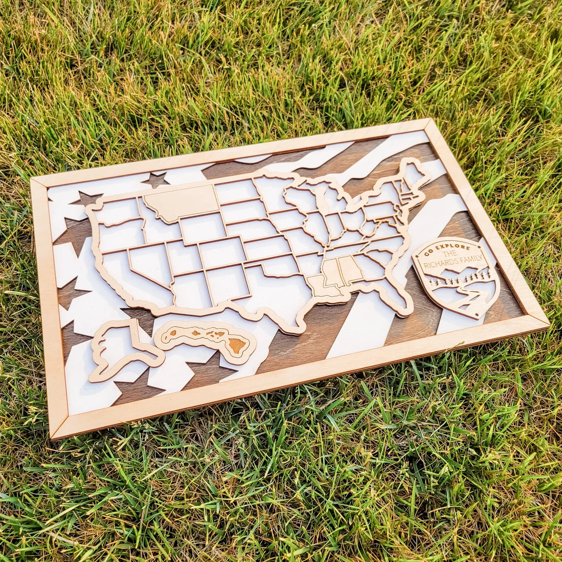 United States Map, Gift for Travelers, US Map Checklist