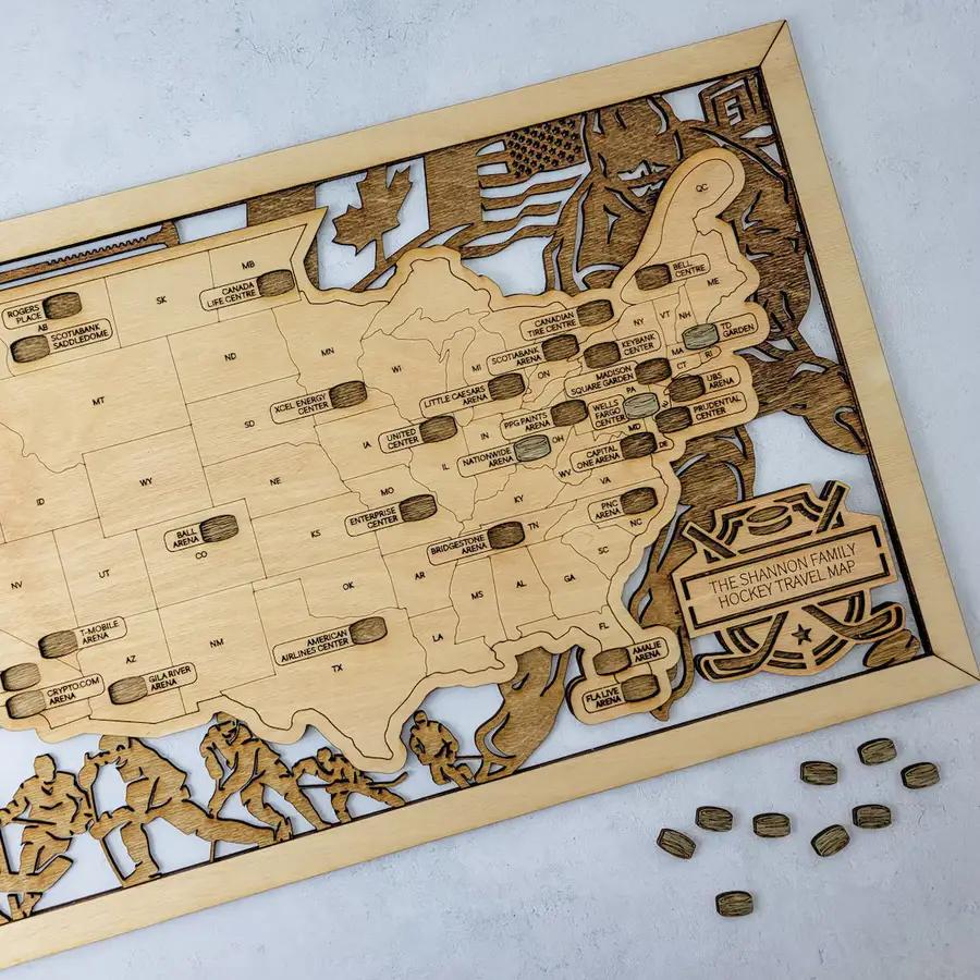 Hockey Stadium Map, Wood Map, Retirement Bucket List