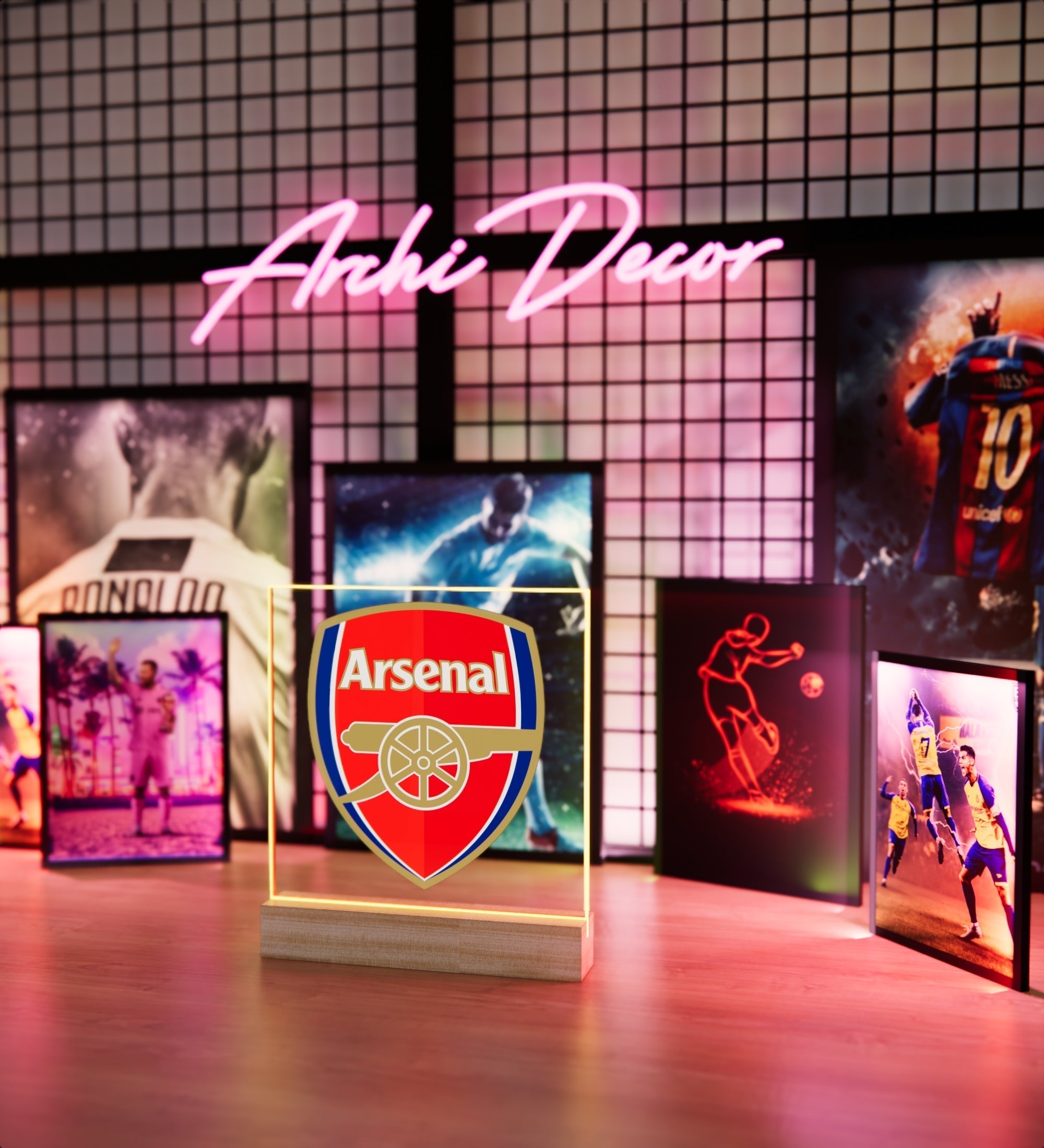 The Arsenal FC Logo Night Light: Illuminate Your Love for the Gunners - Archi Gifts