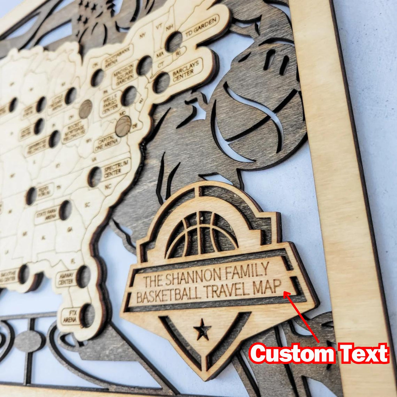 Basketball Stadium Map, Wood Map, Retirement Bucket List
