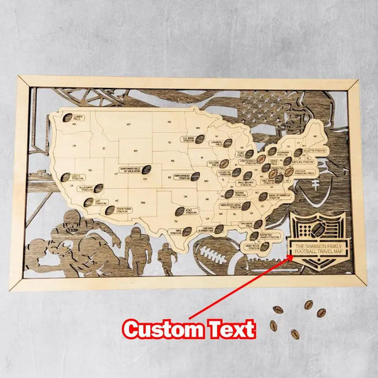 Football Stadium Map, NFL Stadium Map, Travel Home Decor