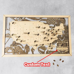 Football Stadium Map, NFL Stadium Map, Travel Home Decor