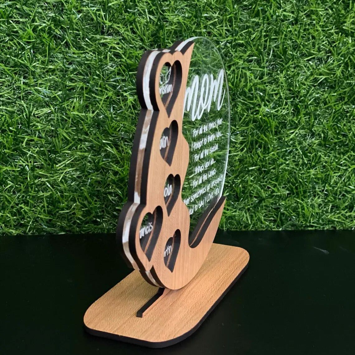 Mother's Day Personalized Cherrywood - Acrylic - Birch wood Plaque