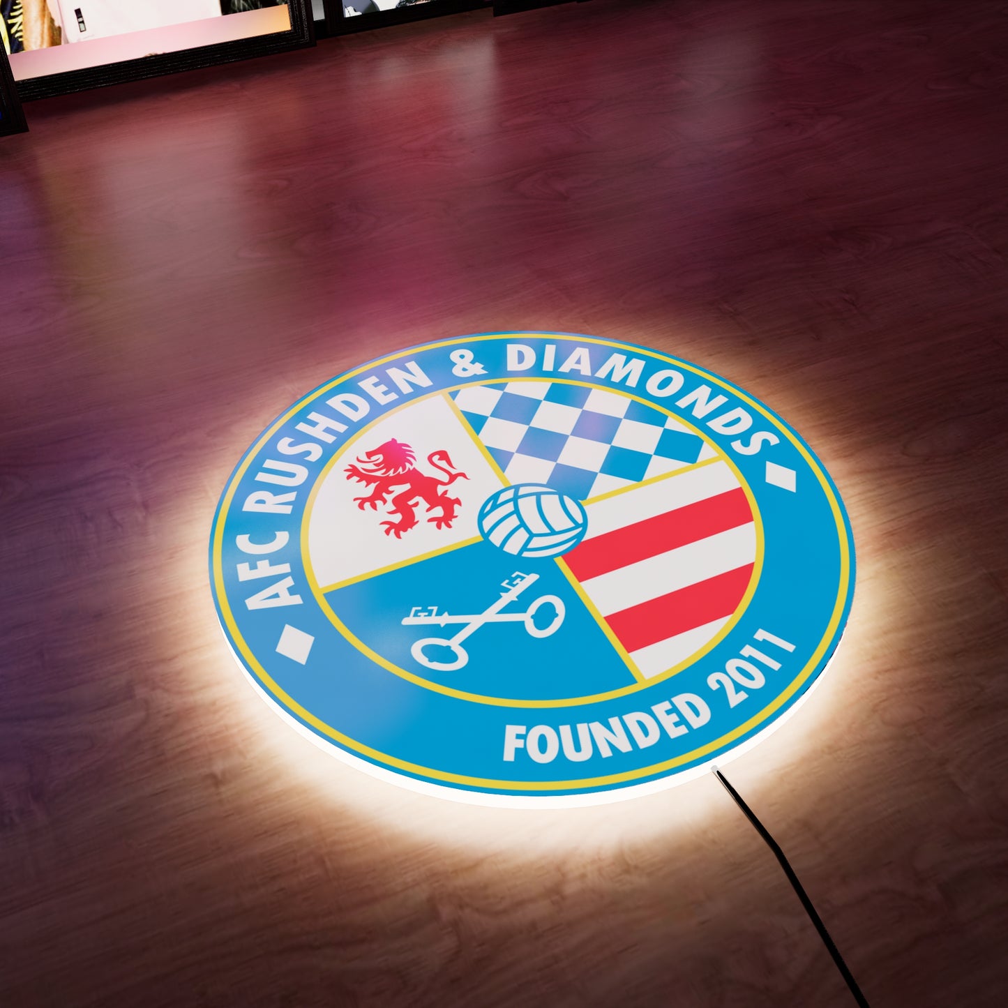 AFC Rushden & Diamonds Logo LED Wall light