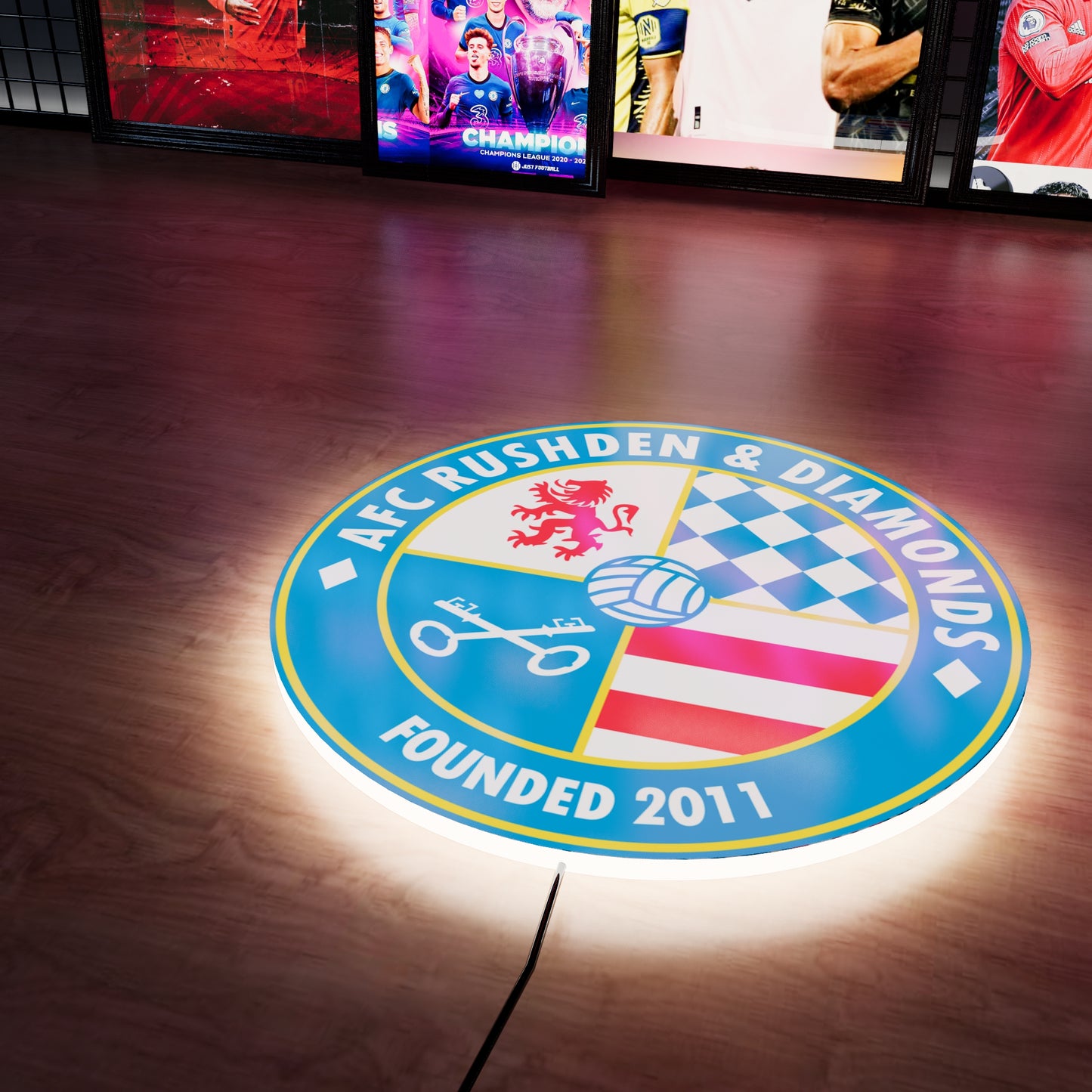 AFC Rushden & Diamonds Logo LED Wall light