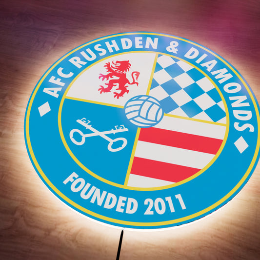 AFC Rushden & Diamonds Logo LED Wall light