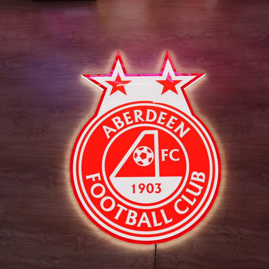 Aberdeen FC LED Wall light Style 2