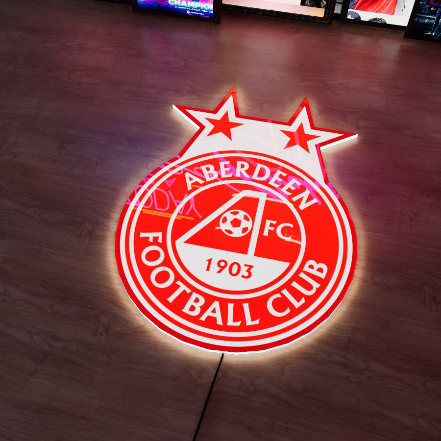 Aberdeen FC LED Wall light Style 2