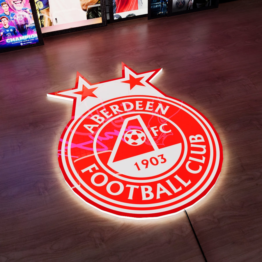 Aberdeen FC LED Wall light Style 2