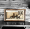 Baltimore, Maryland Skyline and 3D Football Stadium Wood Sign