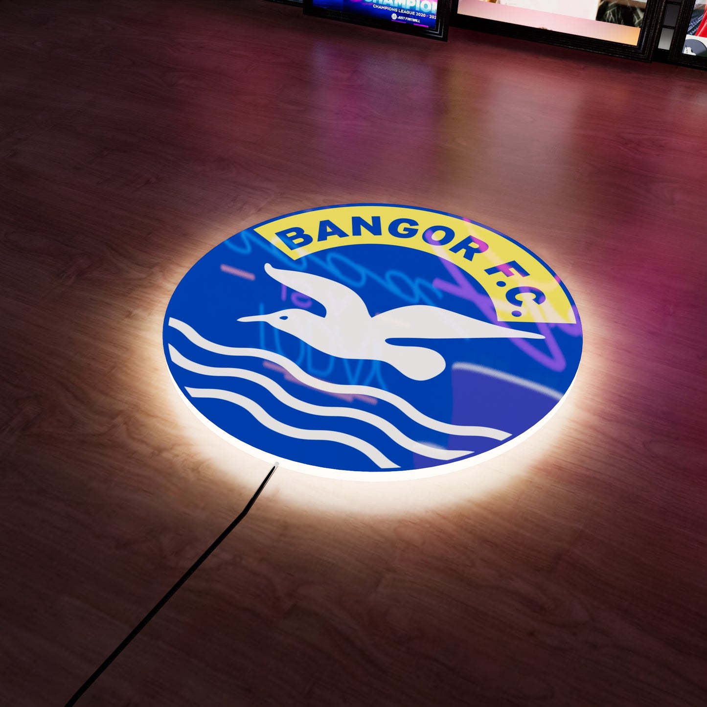 Bangor FC badge LED Wall light