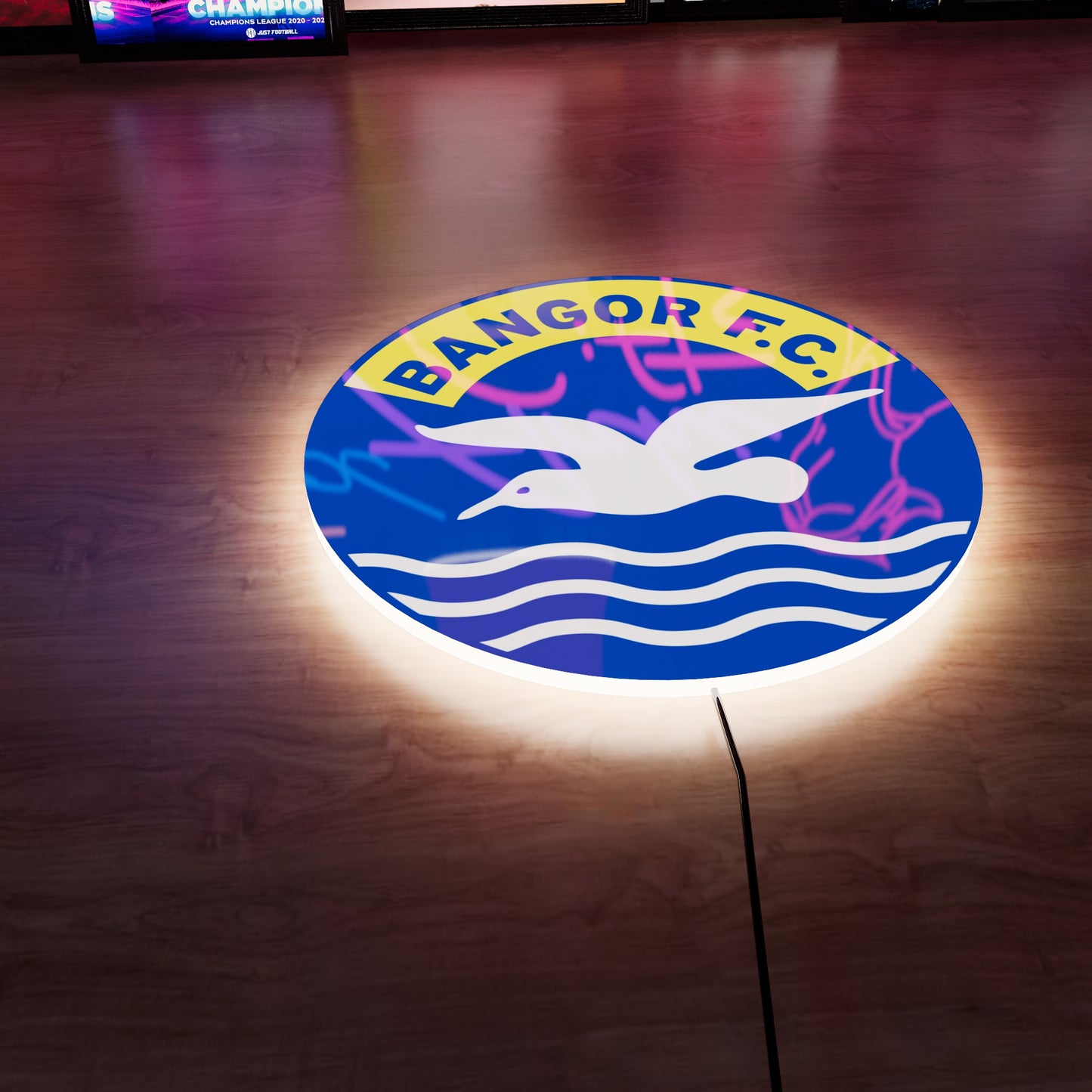 Bangor FC badge LED Wall light