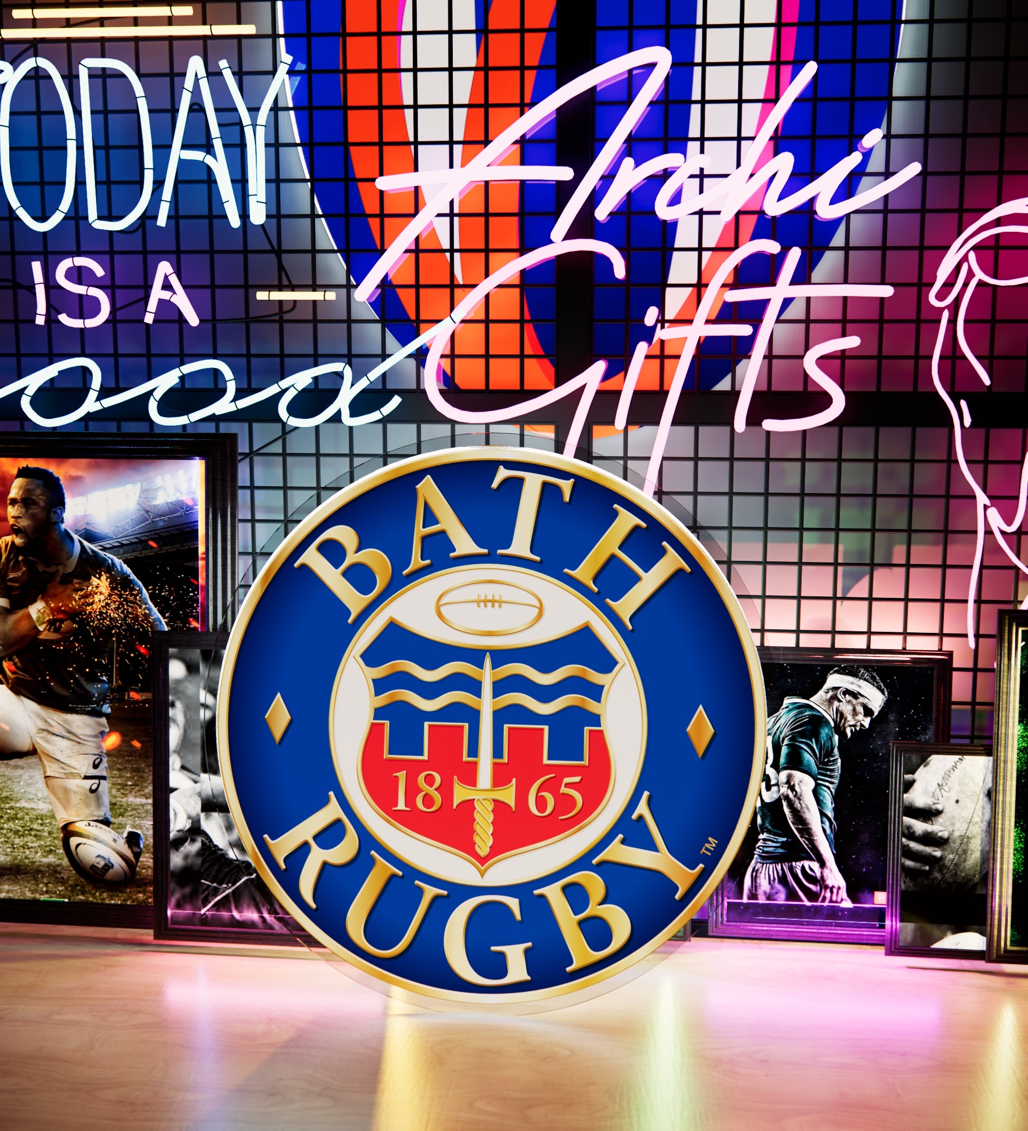 Bath Rugby badge LED Wall light