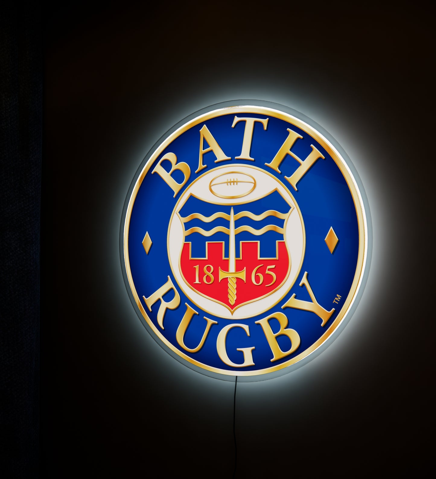 Bath Rugby badge LED Wall light