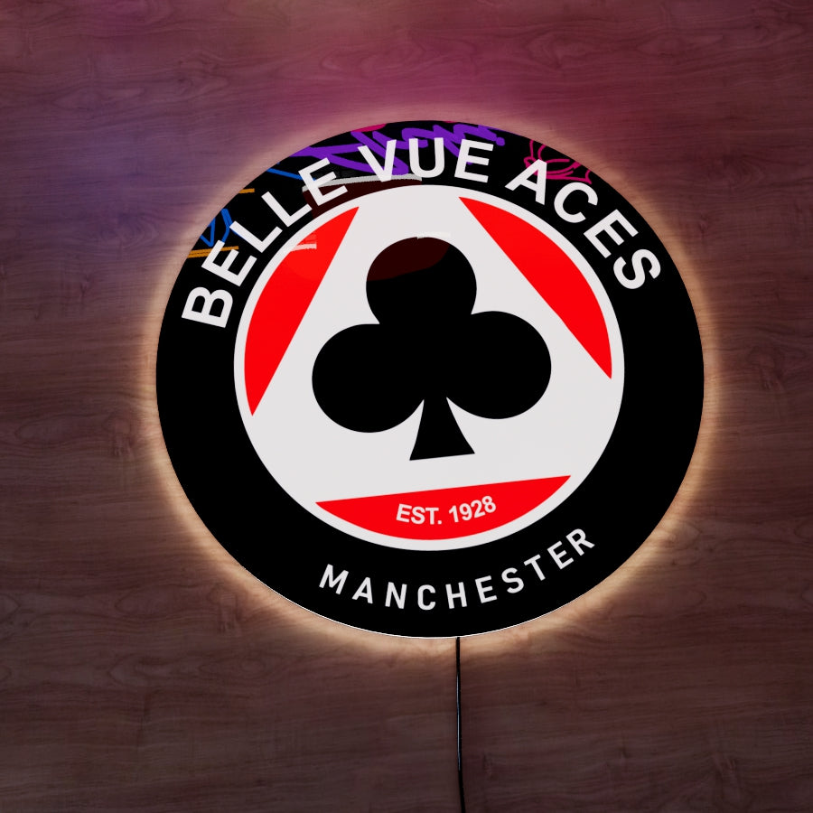 Belle Vue Speedway Logo LED Wall light
