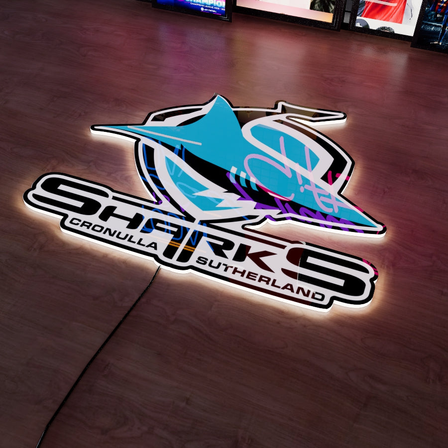 CS Sharks Logo LED Wall light